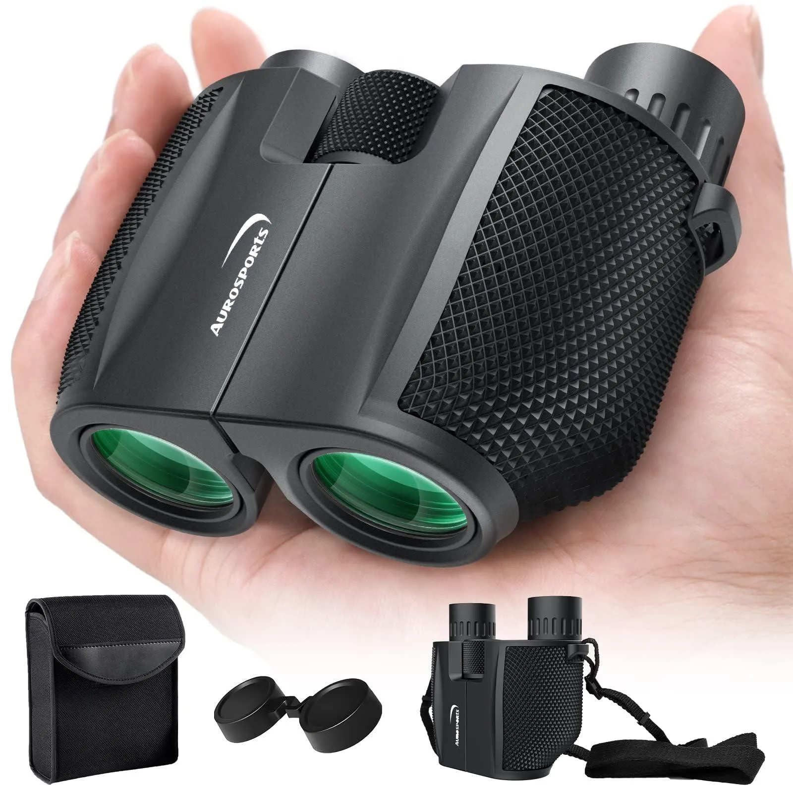 10x25 Binoculars Bright View Compact with Weak Light Vision.