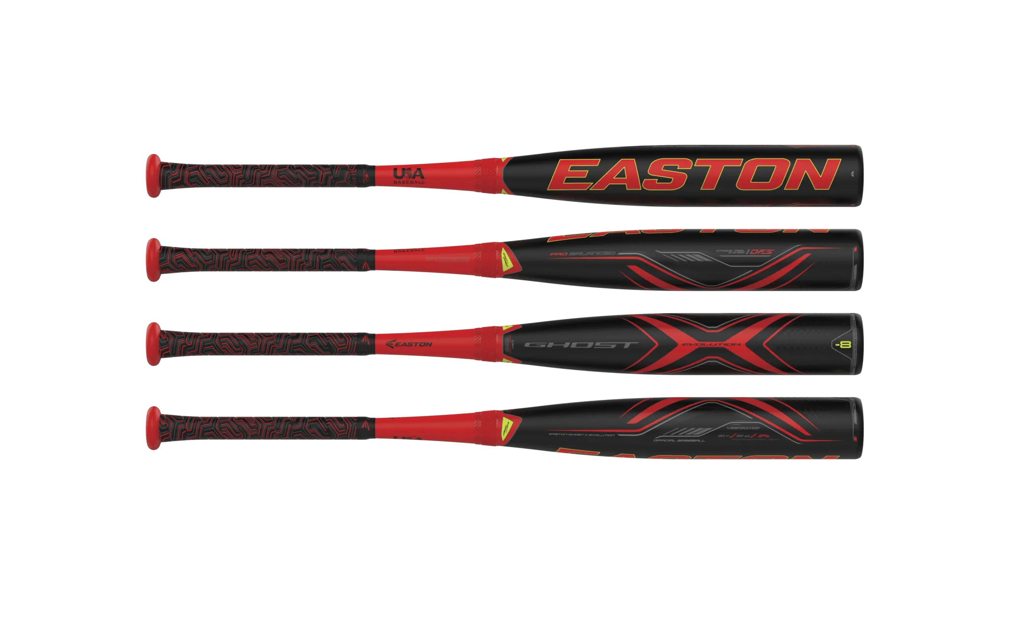 2019 Easton -8 Ghost X Evolution Baseball Bat: YBB19GXE8