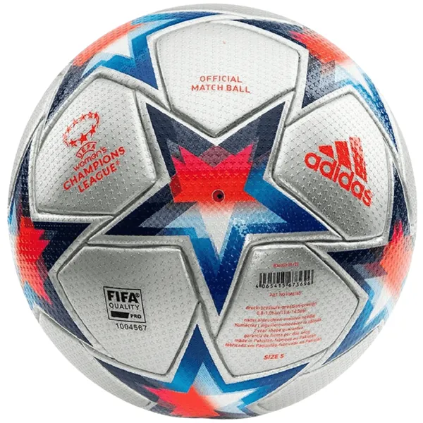 adidas Womens Champions League Void Official Match Ball (Silver Metallic/Pantone/Solar Orange)