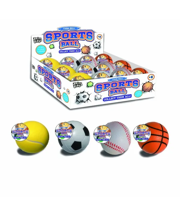 Anker play Foam squeezy Sports Ball - Party Favor Toy, Soccer Ball, Basketball, Football, Baseball - Random Style Pick 1 Count