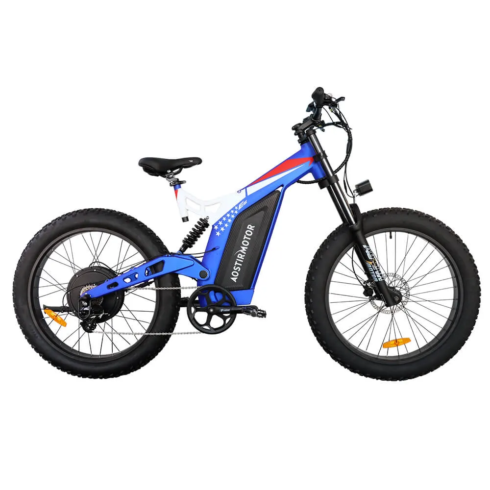 Aostirmotor S17 All-Terrain 1500W 48V Front Suspension Fork Mountain Electric Bike