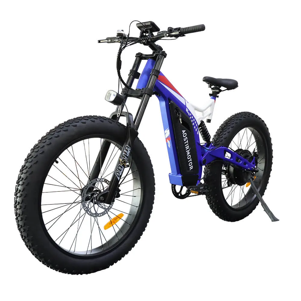 Aostirmotor S17 All-Terrain 1500W 48V Front Suspension Fork Mountain Electric Bike