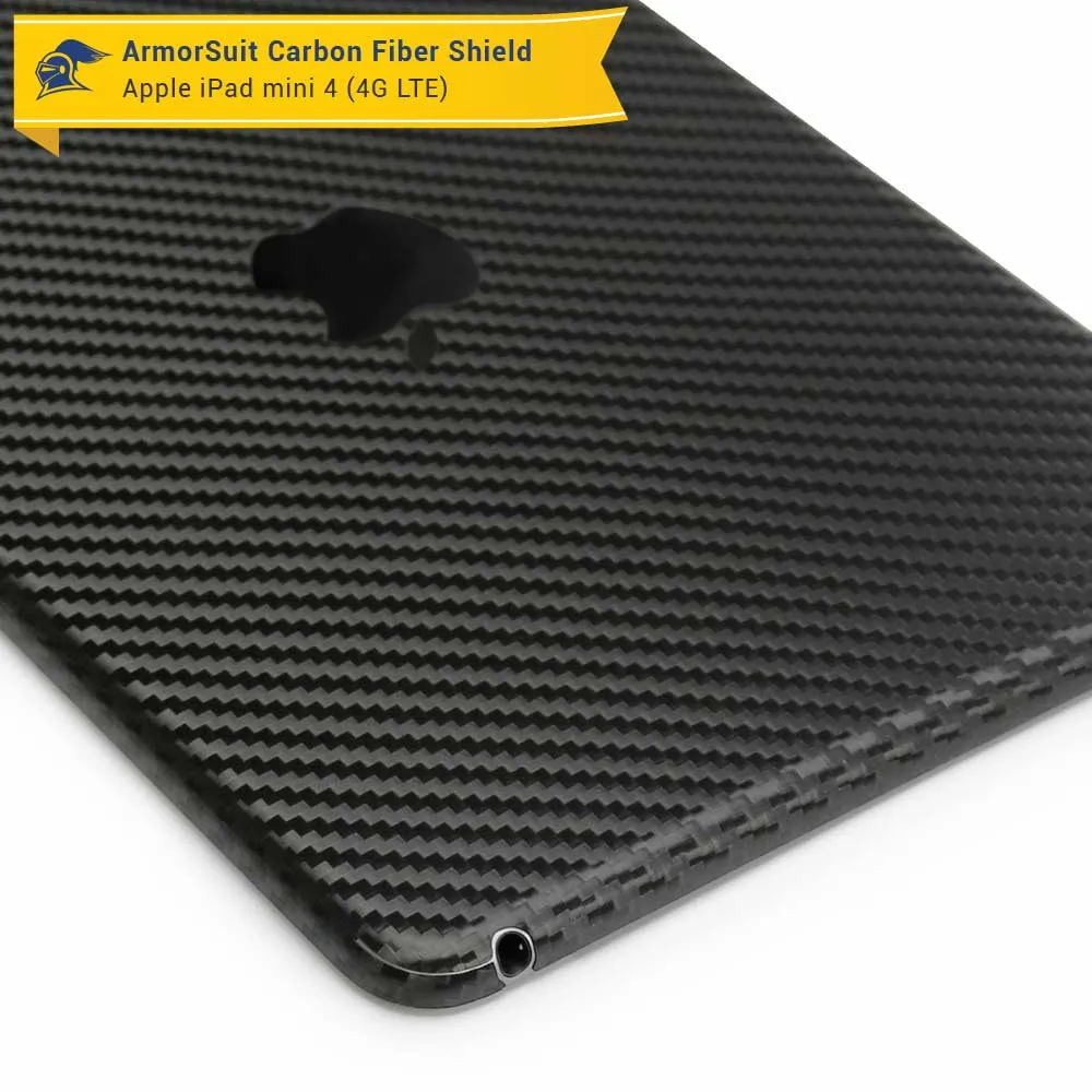 Apple iPad Mini 4 (WiFi  4G LTE) Screen Protector   Carbon Fiber Skin