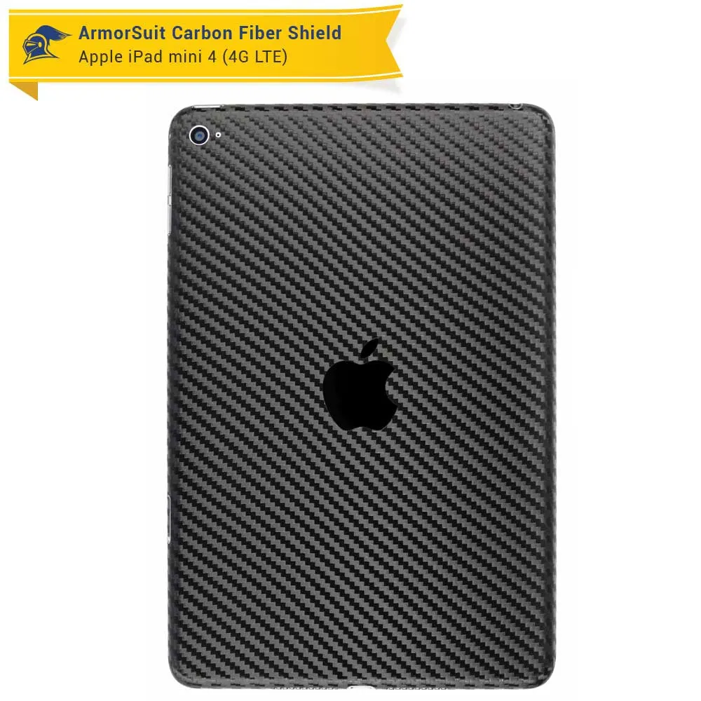 Apple iPad Mini 4 (WiFi  4G LTE) Screen Protector   Carbon Fiber Skin