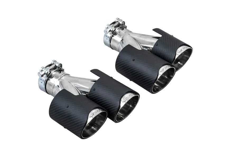 ARK TIP4-CF3.5RH Carbon Fiber Passenger Side Slip-On Quad (Dual Exit) Exhaust Tip | 2.50" Inlet | 3.5" Outlet