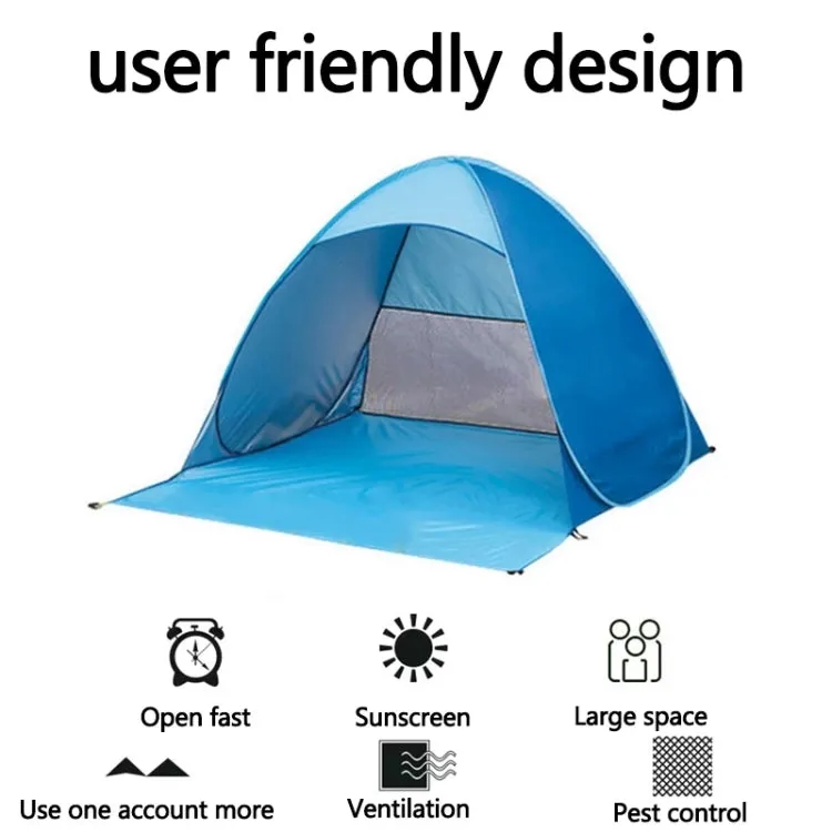 Automatic Instant Pop Up Tent Potable Beach Tent，Size:  200x165x130cm(Blue)