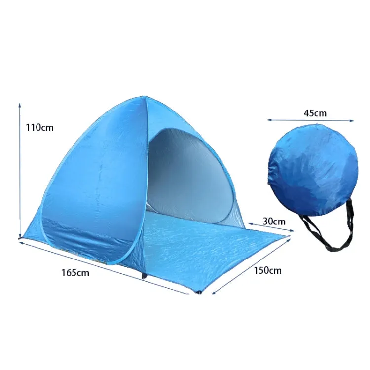 Automatic Instant Pop Up Tent Potable Beach Tent，Size:  200x165x130cm(Blue)