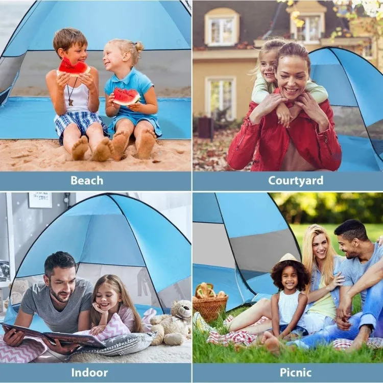 Automatic Instant Pop Up Tent Potable Beach Tent，Size:  200x165x130cm(Blue)