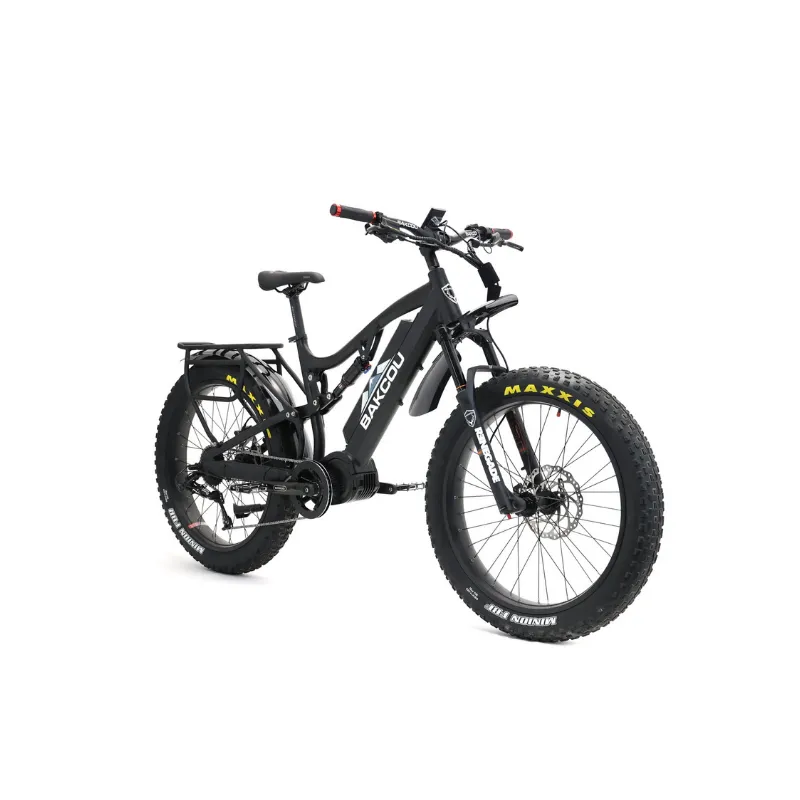 Bakcou Storm Full Suspension Mid-Drive Fat Tire Electric Bike, 1000W