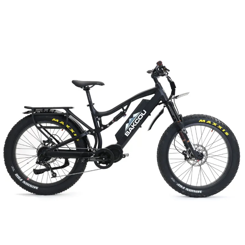 Bakcou Storm Full Suspension Mid-Drive Fat Tire Electric Bike, 1000W