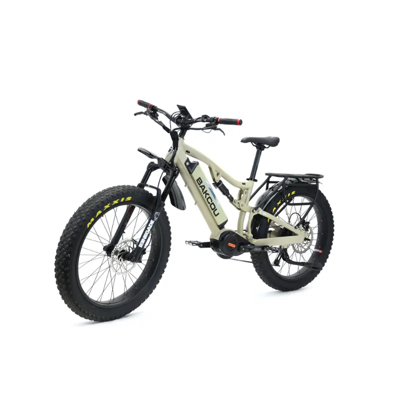 Bakcou Storm Full Suspension Mid-Drive Fat Tire Electric Bike, 1000W