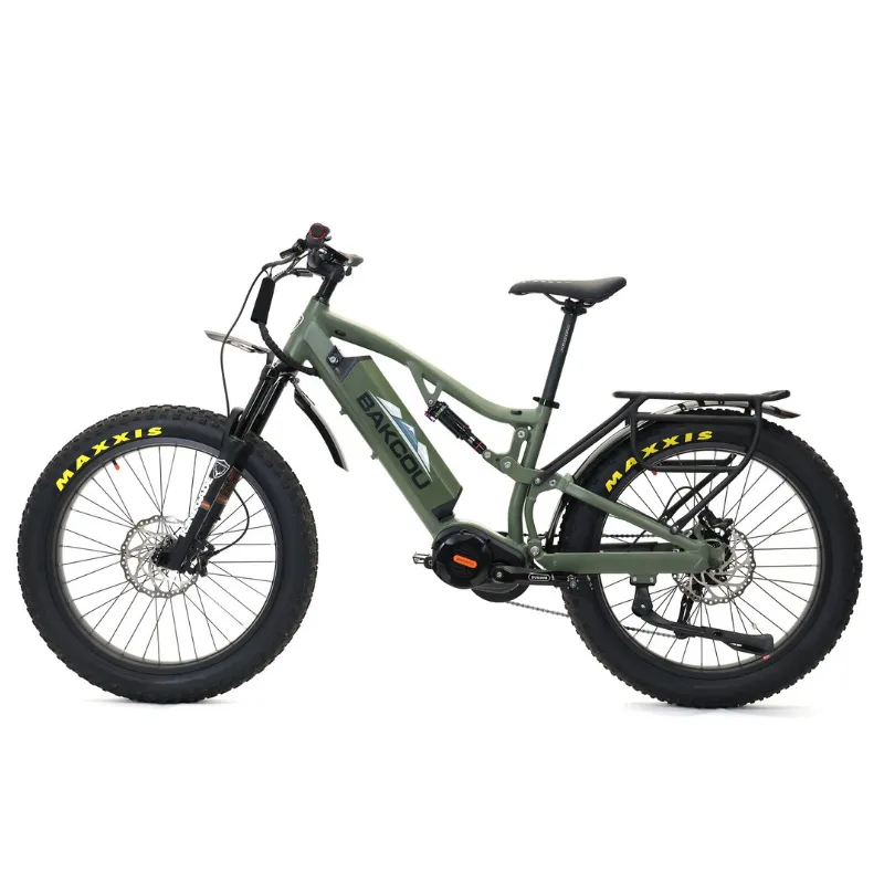 Bakcou Storm Full Suspension Mid-Drive Fat Tire Electric Bike, 1000W