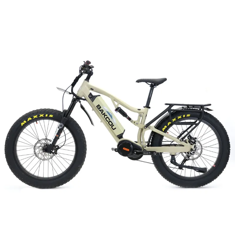 Bakcou Storm Full Suspension Mid-Drive Fat Tire Electric Bike, 1000W