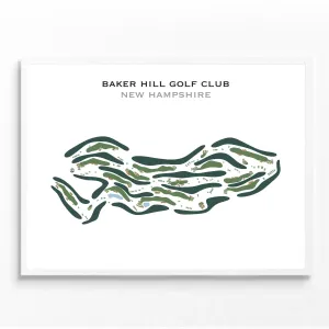 Baker Hill Golf Club, New Hampshire - Printed Golf Course