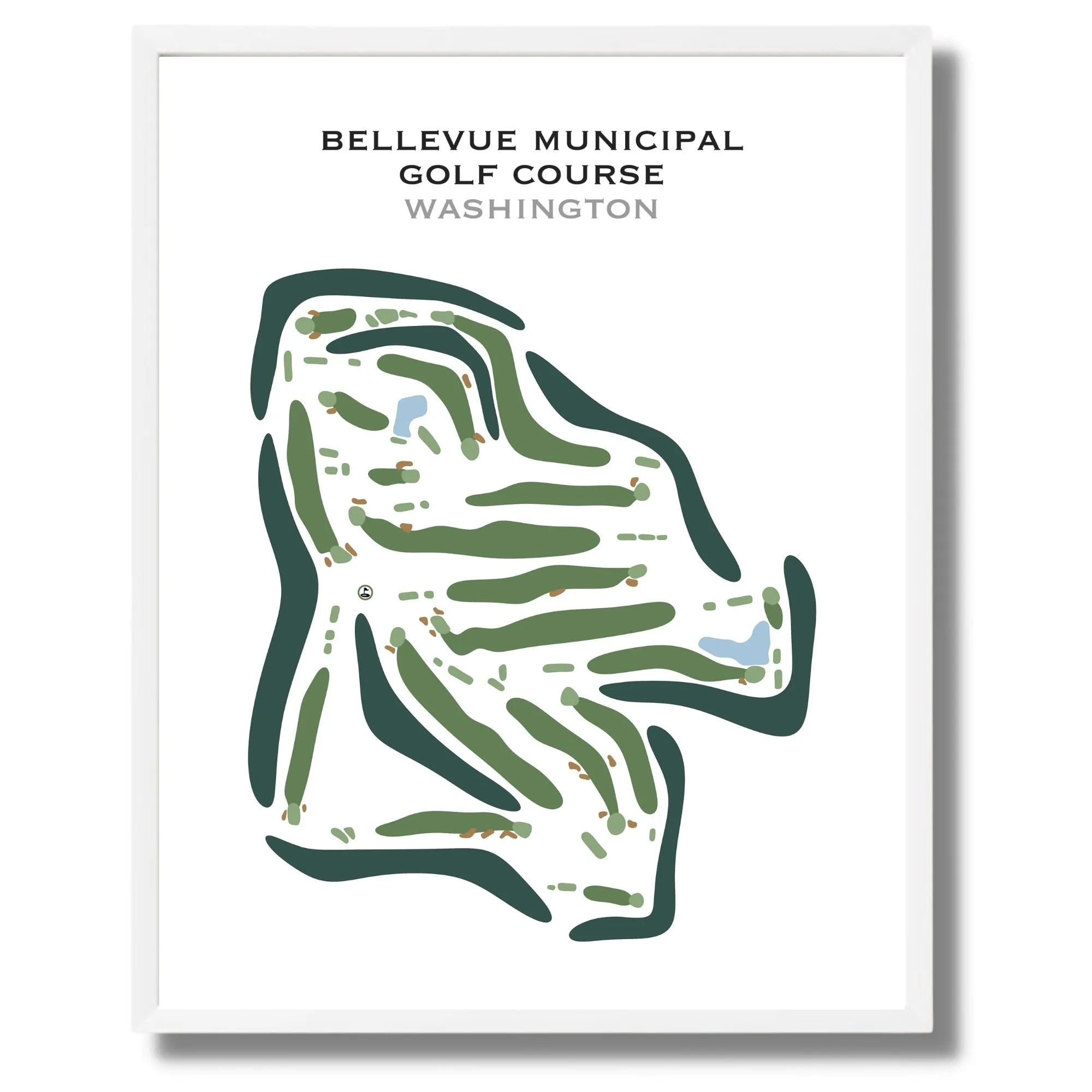 Bellevue Municipal Golf Course, Washington - Printed Golf Course