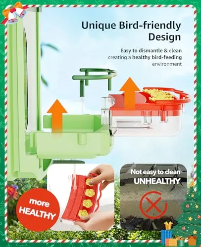 Bilantan BirdHi Ultra-Smart Bird Feeder with Camera Solar Powered, Lifetime Free AI Bird Feeder Camera for Hummingbird, Bird Lover Gifts for Christmas