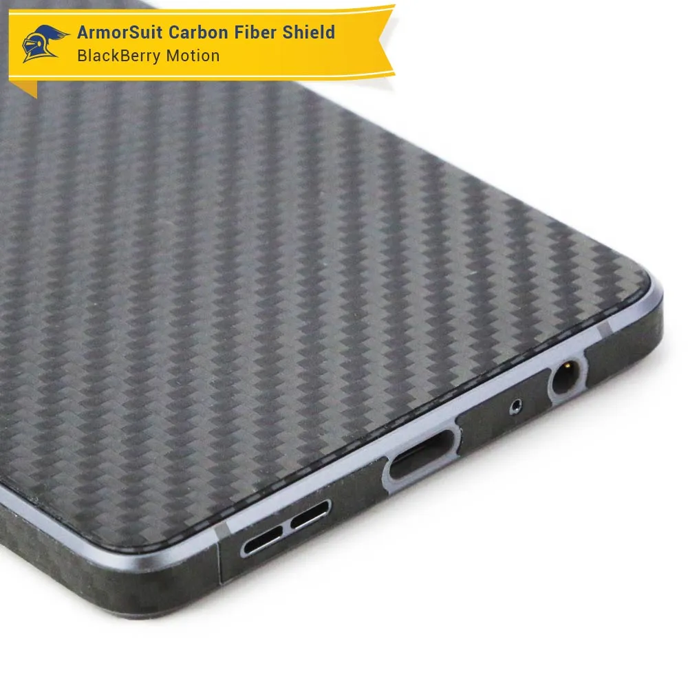 Blackberry Motion Screen Protector   Black Carbon Fiber Skin