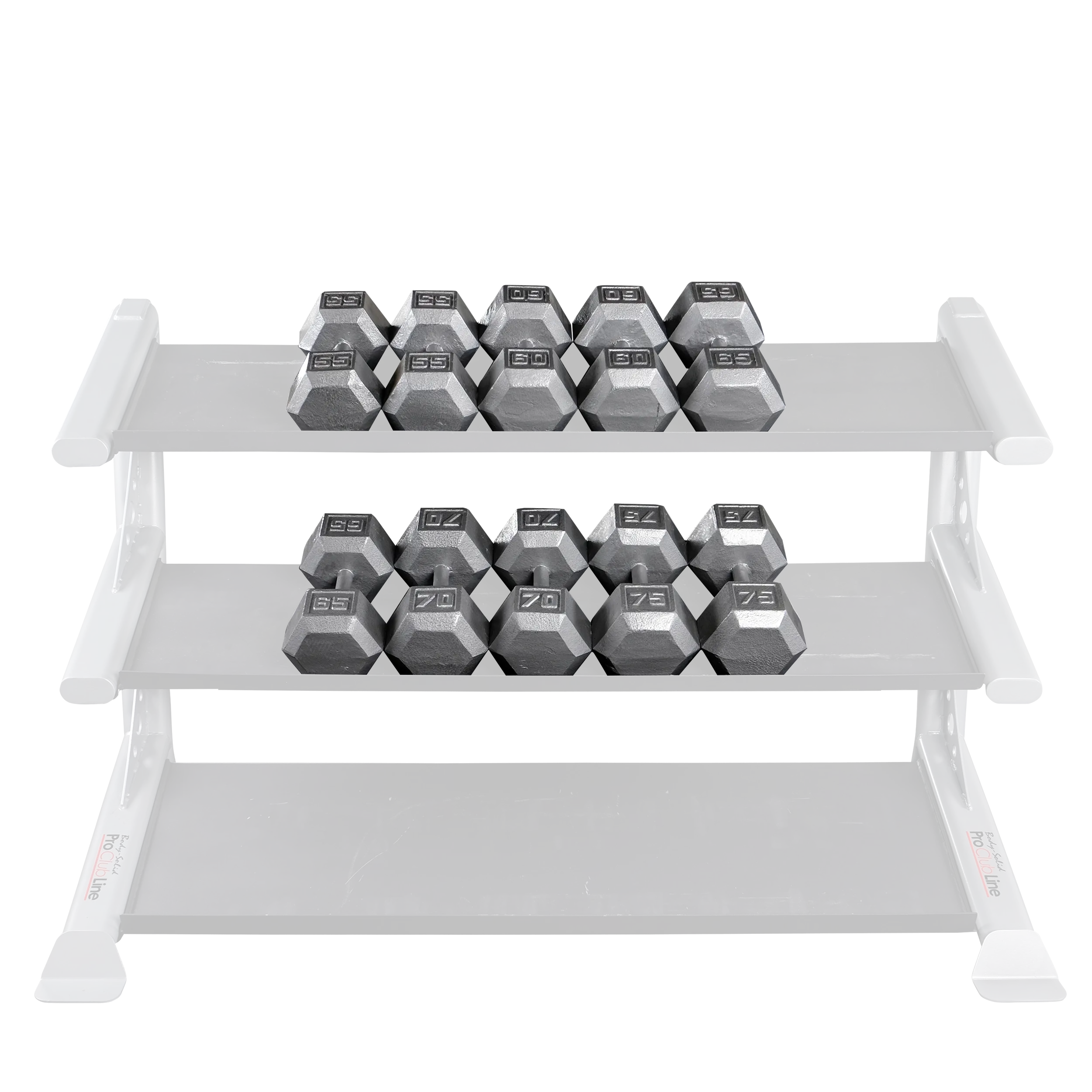 Body-Solid Tools Grey Hex Dumbbell Sets SDS