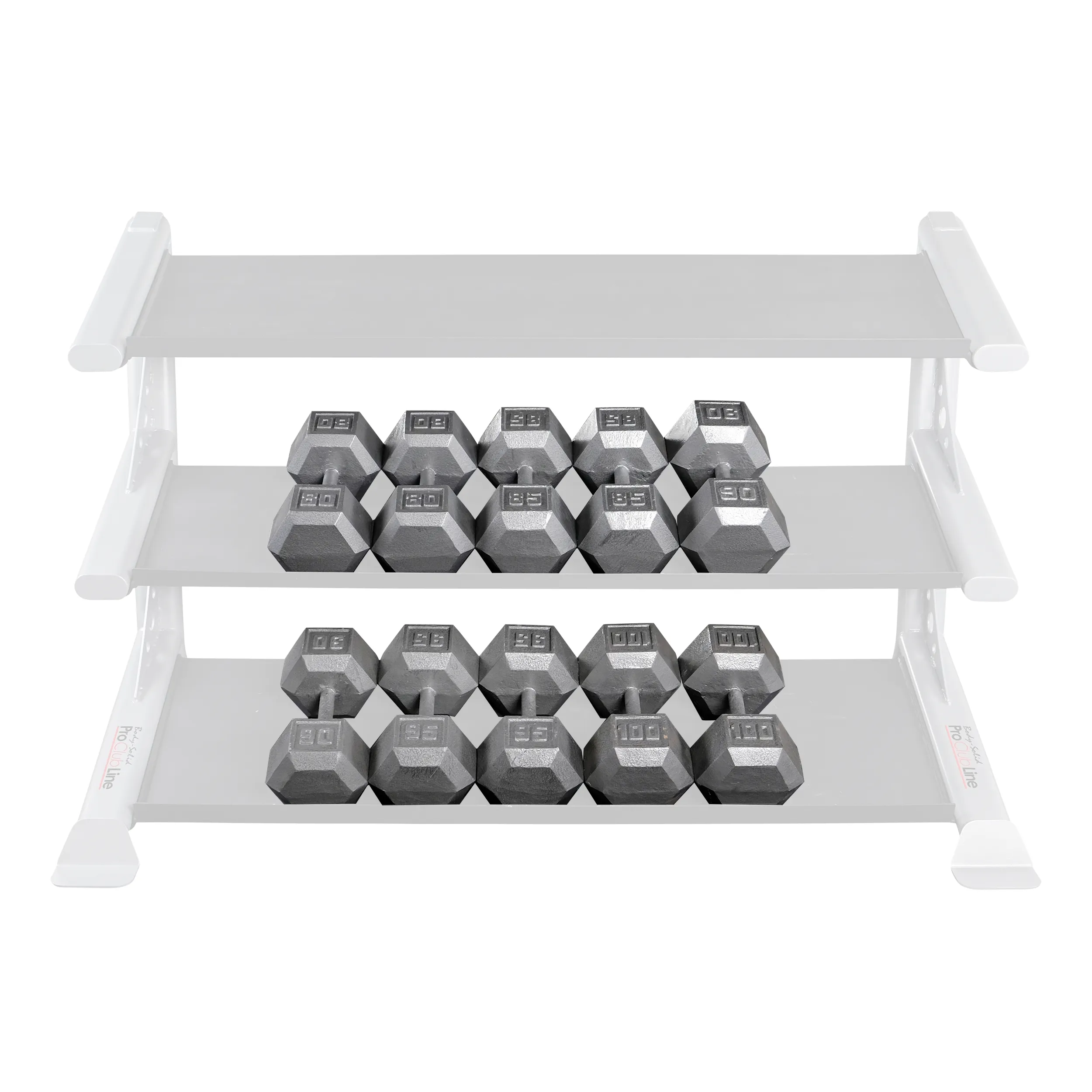 Body-Solid Tools Grey Hex Dumbbell Sets SDS