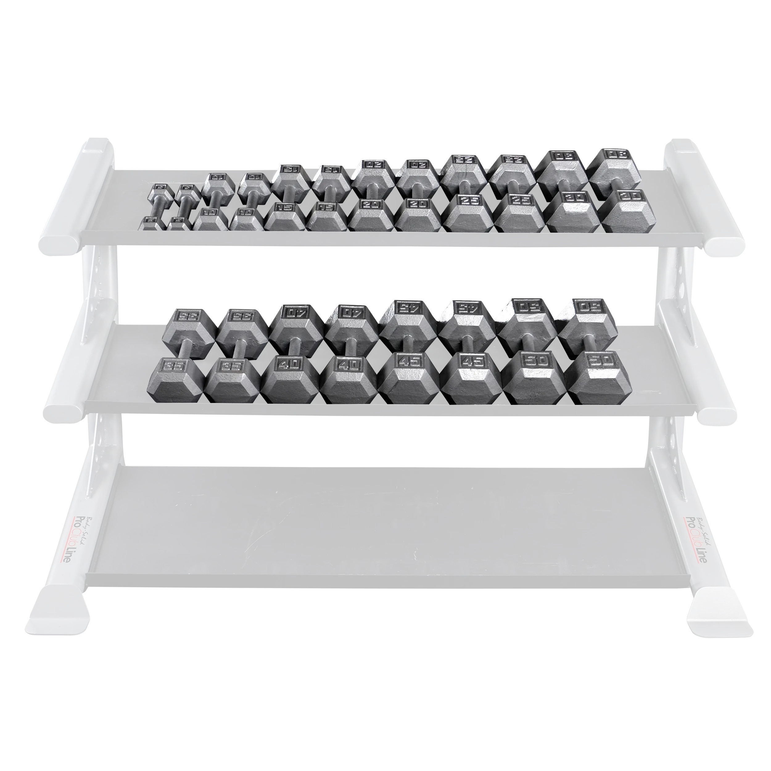 Body-Solid Tools Grey Hex Dumbbell Sets SDS