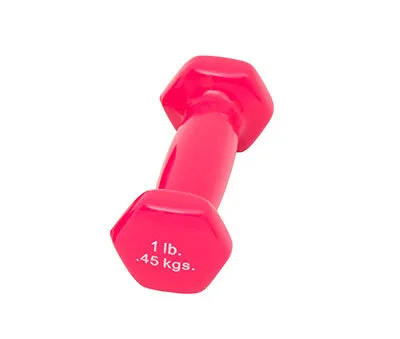 CanDo Vinyl Coated Dumbbell, 10 Piece Set (Each: 1, 2, 3, 4, 5, 6, 7, 8, 9, 10 lb)