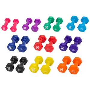 CanDo Vinyl Coated Dumbbell, 20 Piece Set (2 Each: 1, 2, 3, 4, 5, 6, 7, 8, 9, 10 lb)