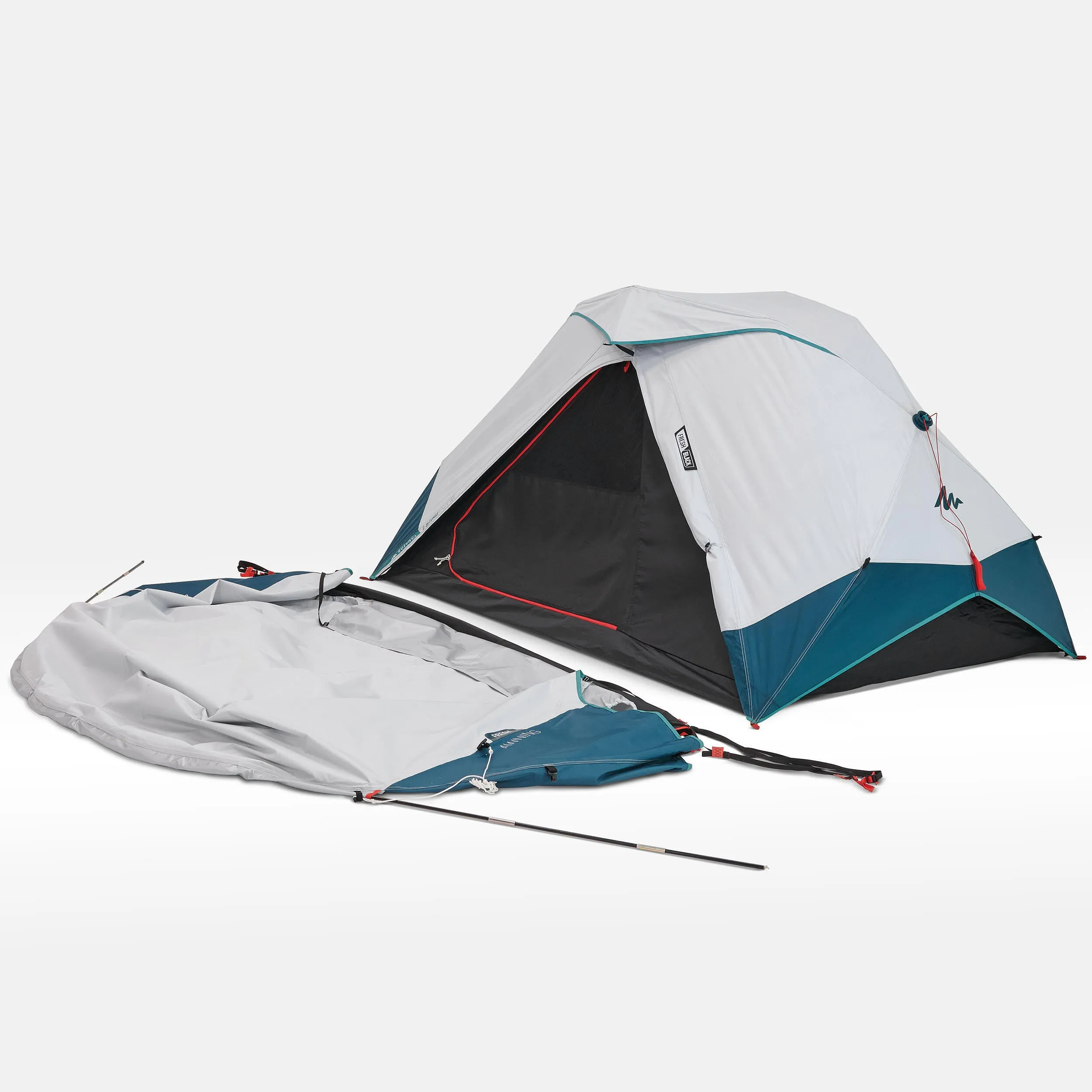 Canopy tent Quechua 2 Seconds Easy Fresh, white/blue