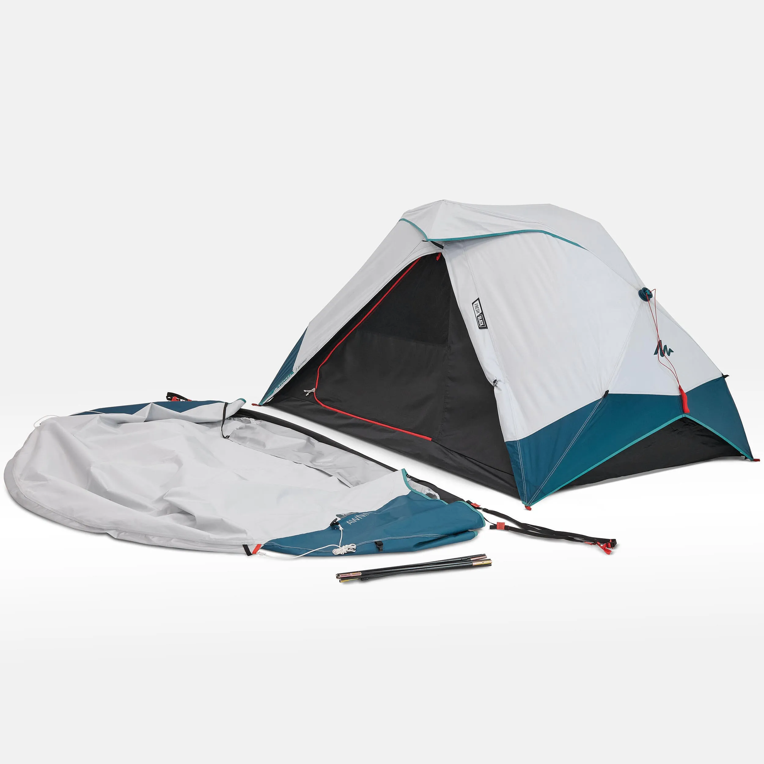 Canopy tent Quechua 2 Seconds Easy Fresh, white/blue