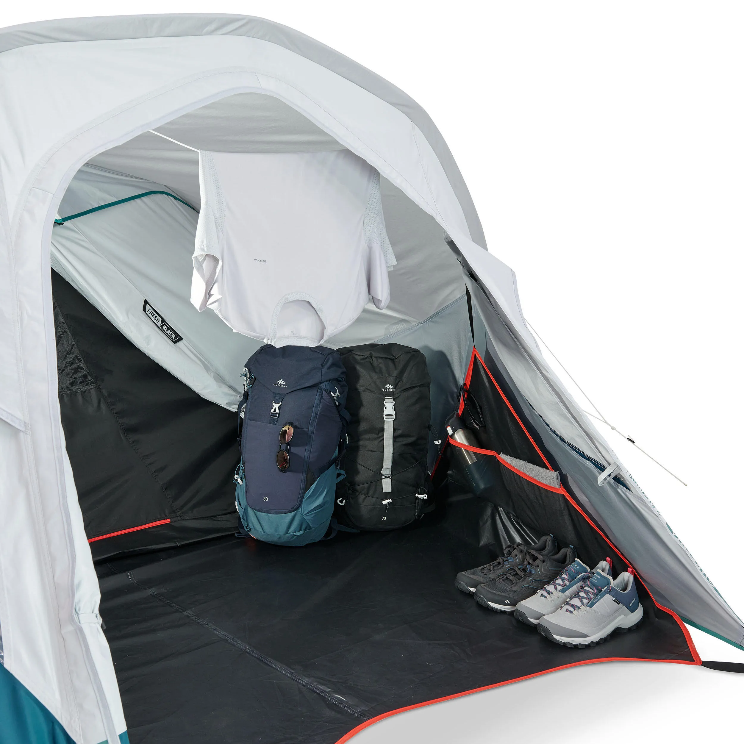 Canopy tent Quechua 2 Seconds Easy Fresh, white/blue