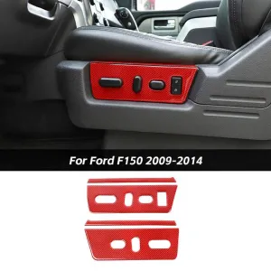 Car Seat Adjustment Button Decor Stickers Trim For Ford F150 2009-2014 Accessories | CheroCar