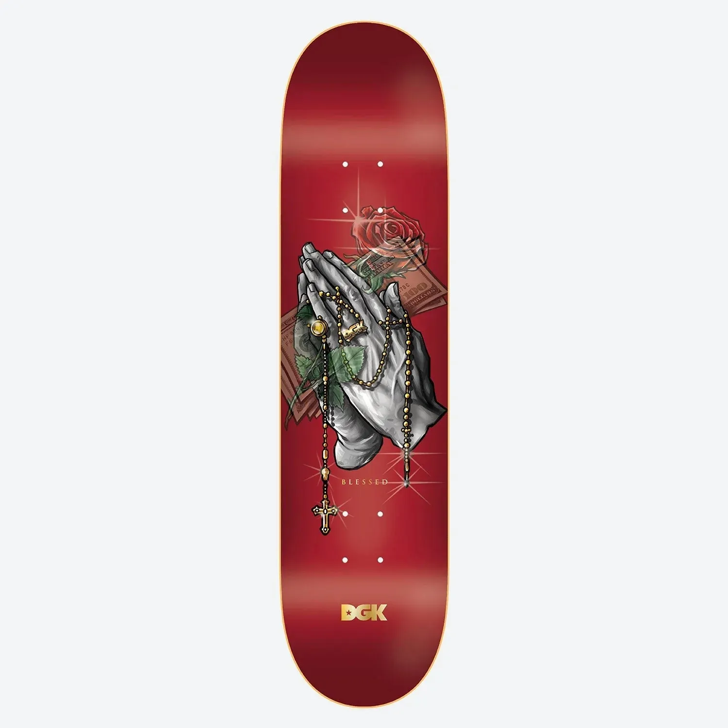 DGK Blessed Lenticular Skateboard Deck - 8.25" Red