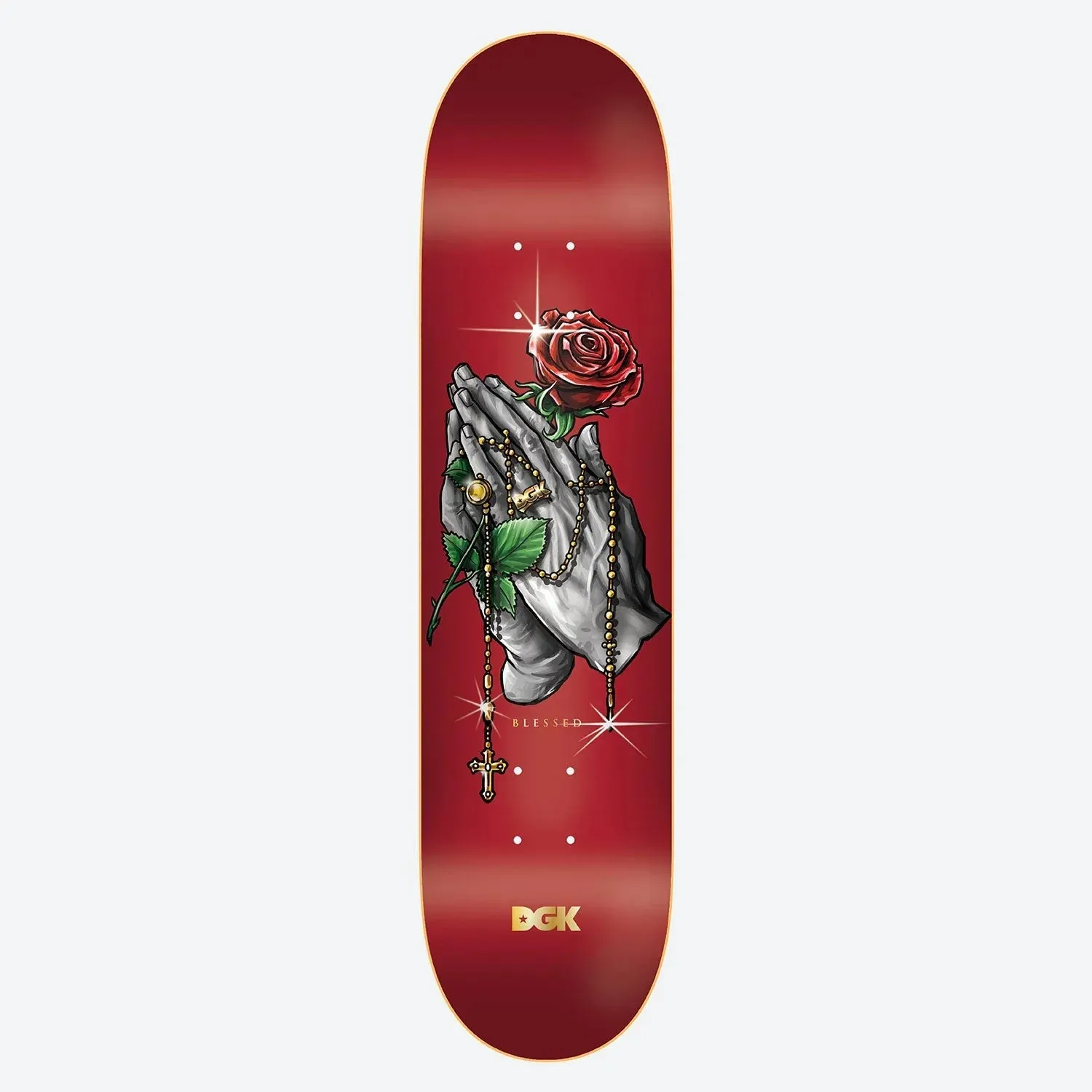 DGK Blessed Lenticular Skateboard Deck - 8.25" Red