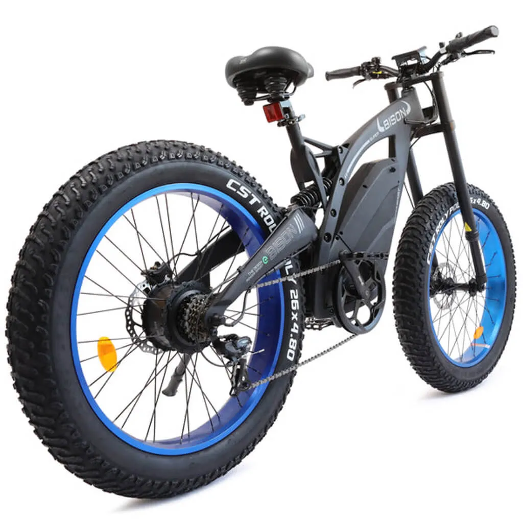 Ecotric Bison All Terrain Fat Tire 48V 1000W Electric Mountain Bike Matt Black