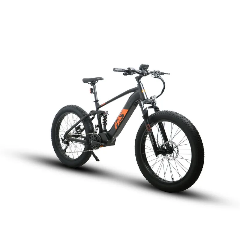 EUNORAU FAT-HS Mid Motor, Full Suspension, Electric Mountain Bike, 48V/14Ah, 1000W