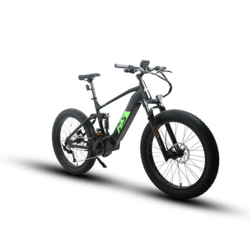 EUNORAU FAT-HS Mid Motor, Full Suspension, Electric Mountain Bike, 48V/14Ah, 1000W