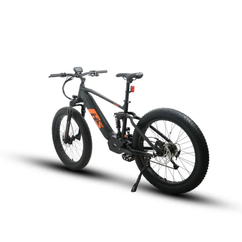 EUNORAU FAT-HS Mid Motor, Full Suspension, Electric Mountain Bike, 48V/14Ah, 1000W