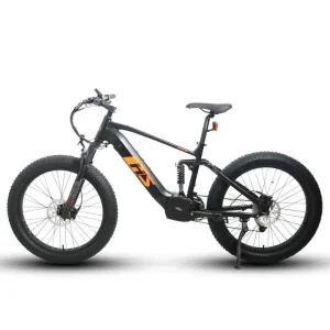 EUNORAU FAT-HS Mid Motor, Full Suspension, Electric Mountain Bike, 48V/14Ah, 1000W