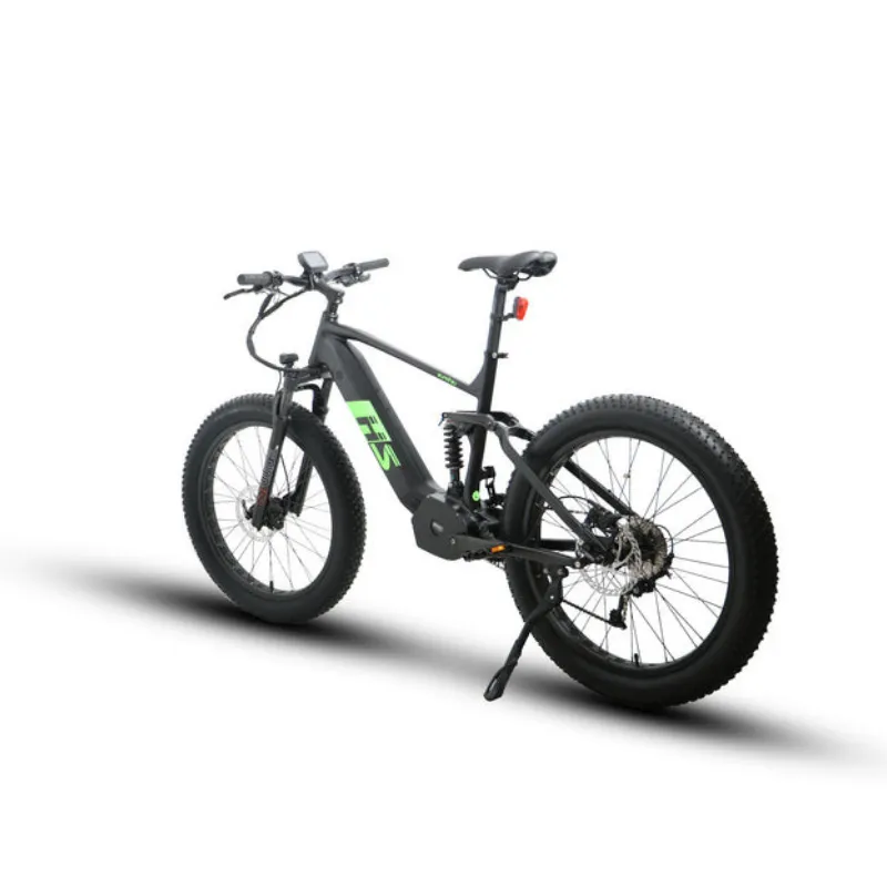 EUNORAU FAT-HS Mid Motor, Full Suspension, Electric Mountain Bike, 48V/14Ah, 1000W