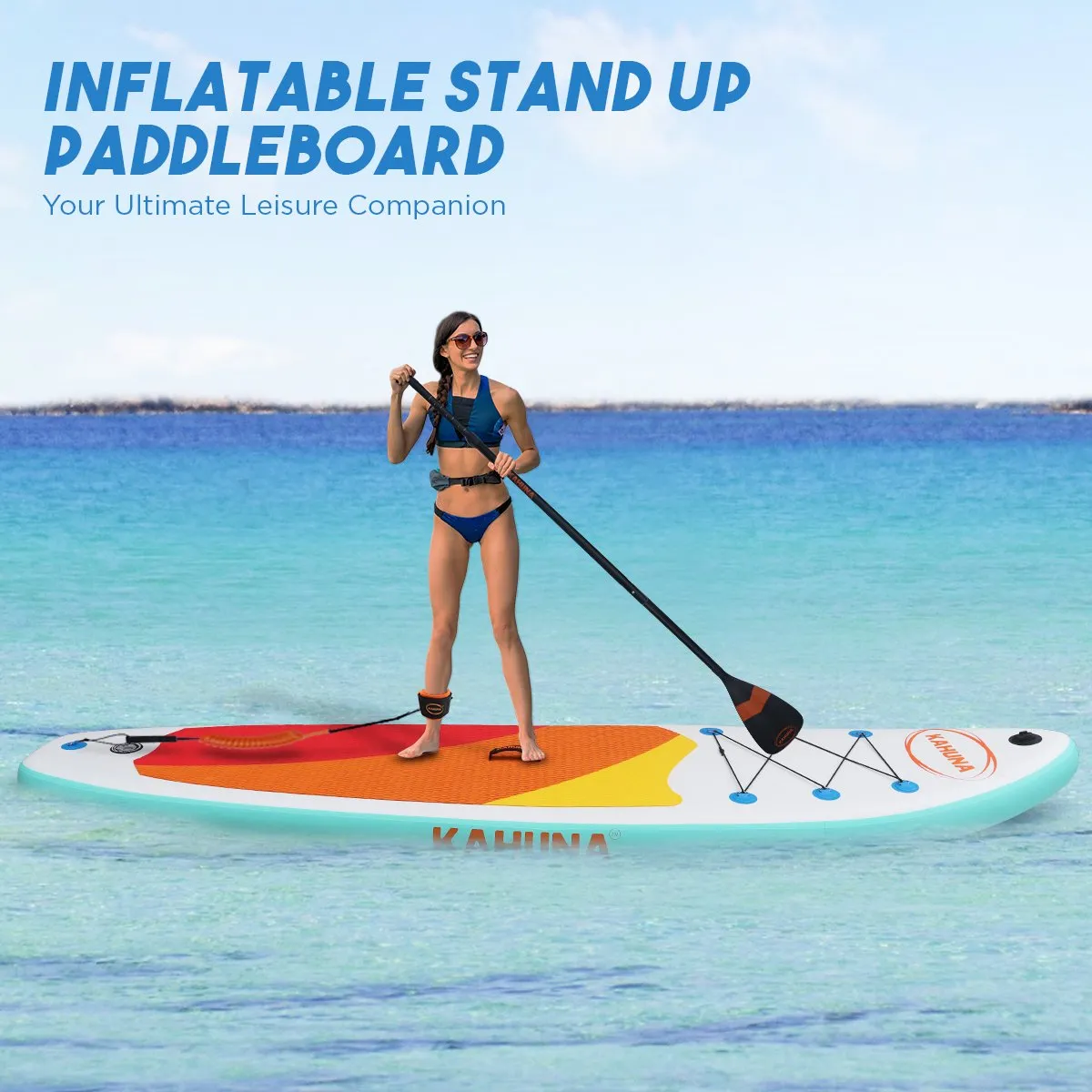 Extra-Wide Inflatable Stand Up Paddle Board 11FT iSUP Set Kahuna Hana