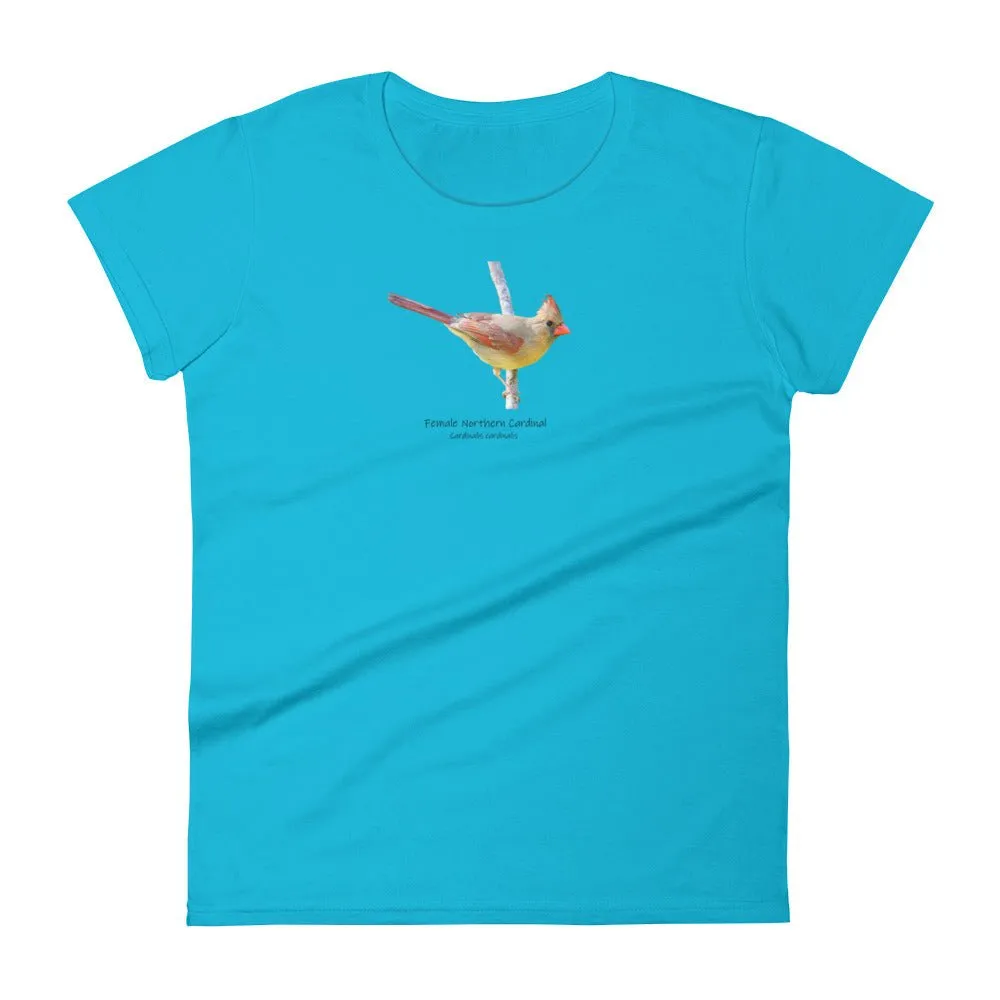 Female Northern Cardinal Women's Short Sleeve T-Shirt