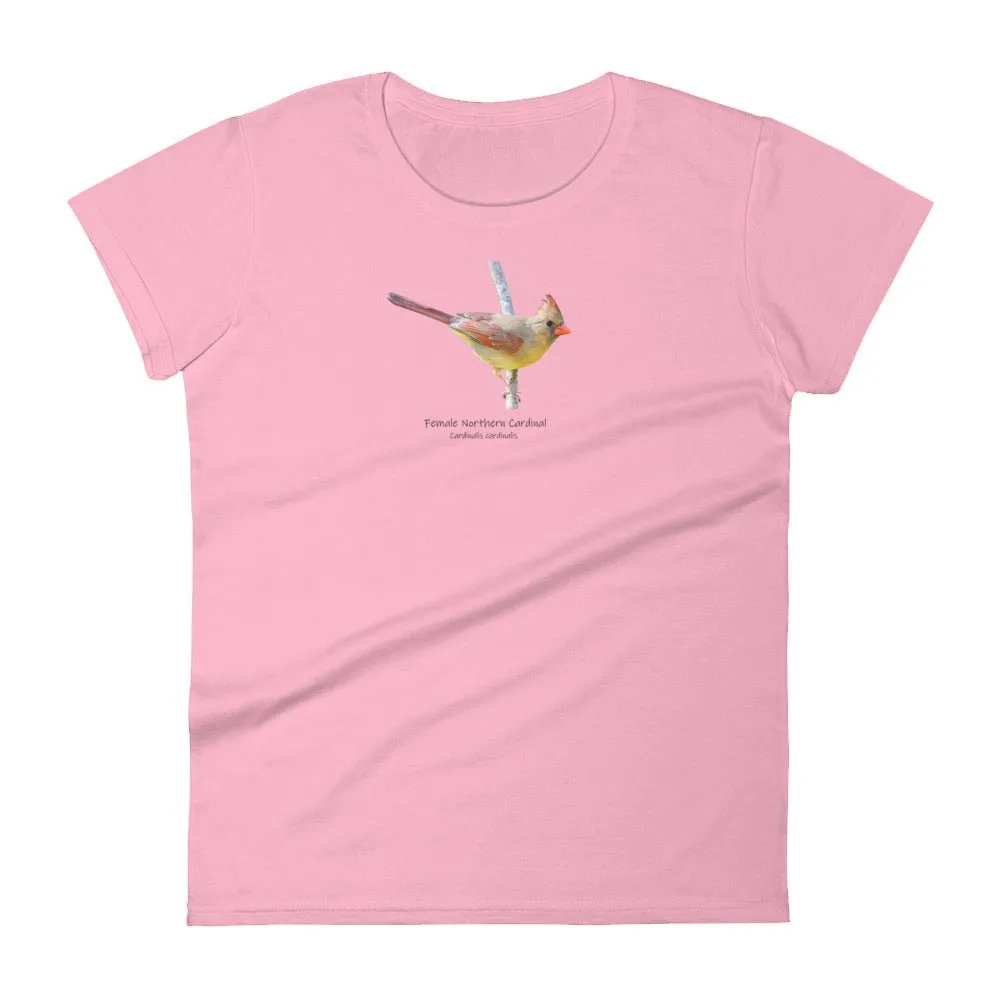 Female Northern Cardinal Women's Short Sleeve T-Shirt