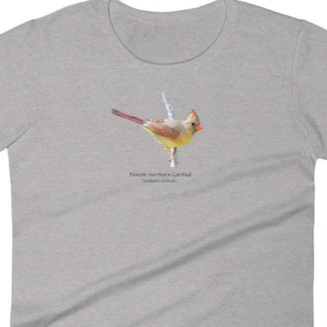 Female Northern Cardinal Women's Short Sleeve T-Shirt