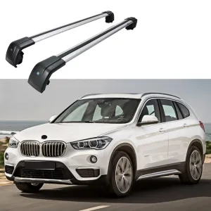 Fit 2010-2021 BMW X1 Black and sliver Baggage Luggage Cross Bar Crossbar