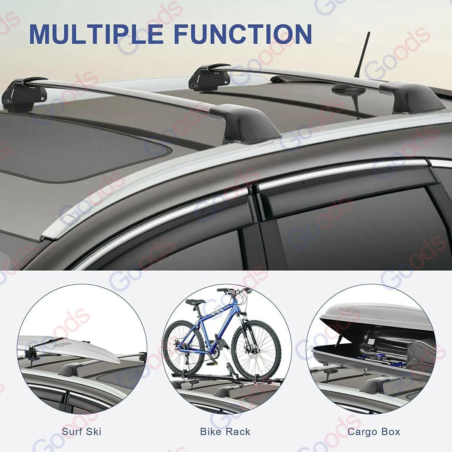 Fit 2012-2016 Honda CRV CR-V Black OE Factory Style Roof Rack Cross Bar