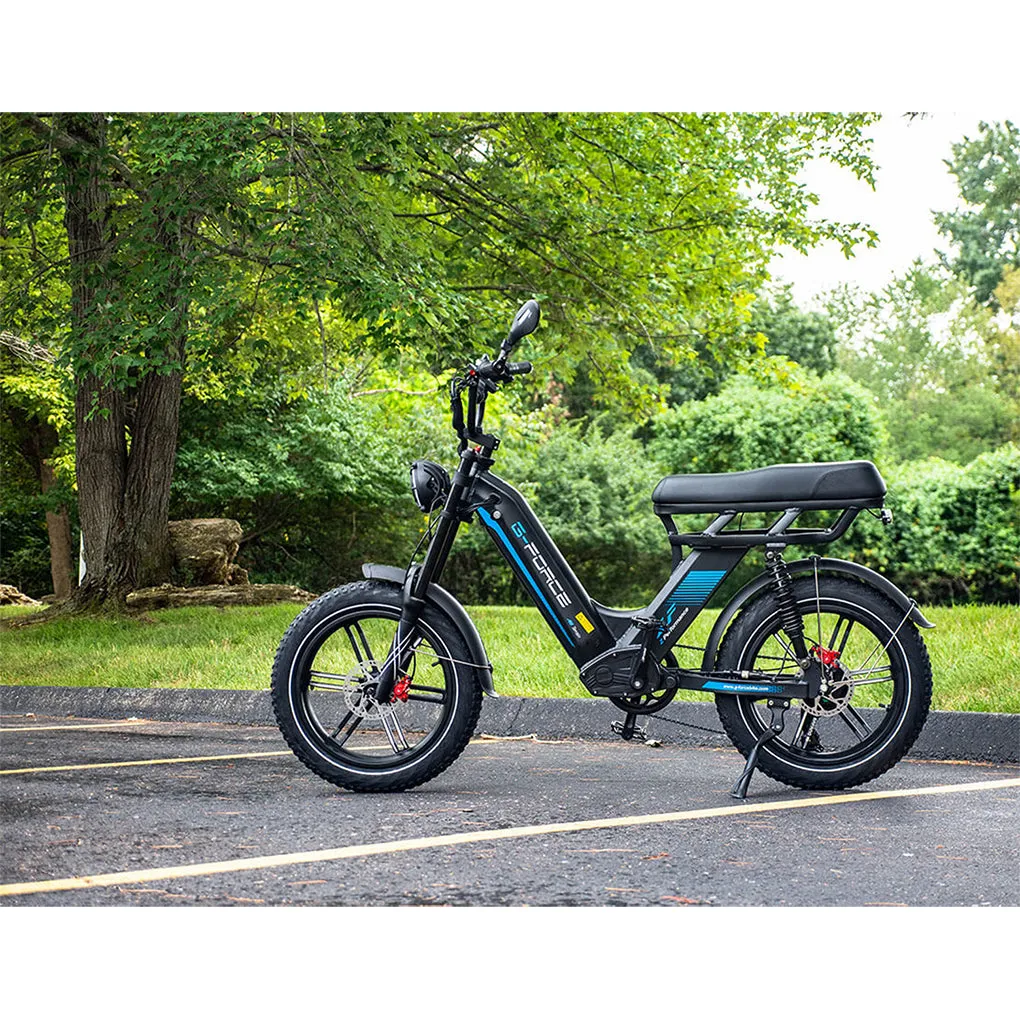 G-FORCE ZF Moped-Style 750W 48V 20Ah/13.5Ah All Terrain Full Suspension Fat Tire Electric Bike