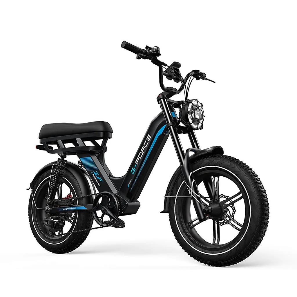 G-FORCE ZF Moped-Style 750W 48V 20Ah/13.5Ah All Terrain Full Suspension Fat Tire Electric Bike