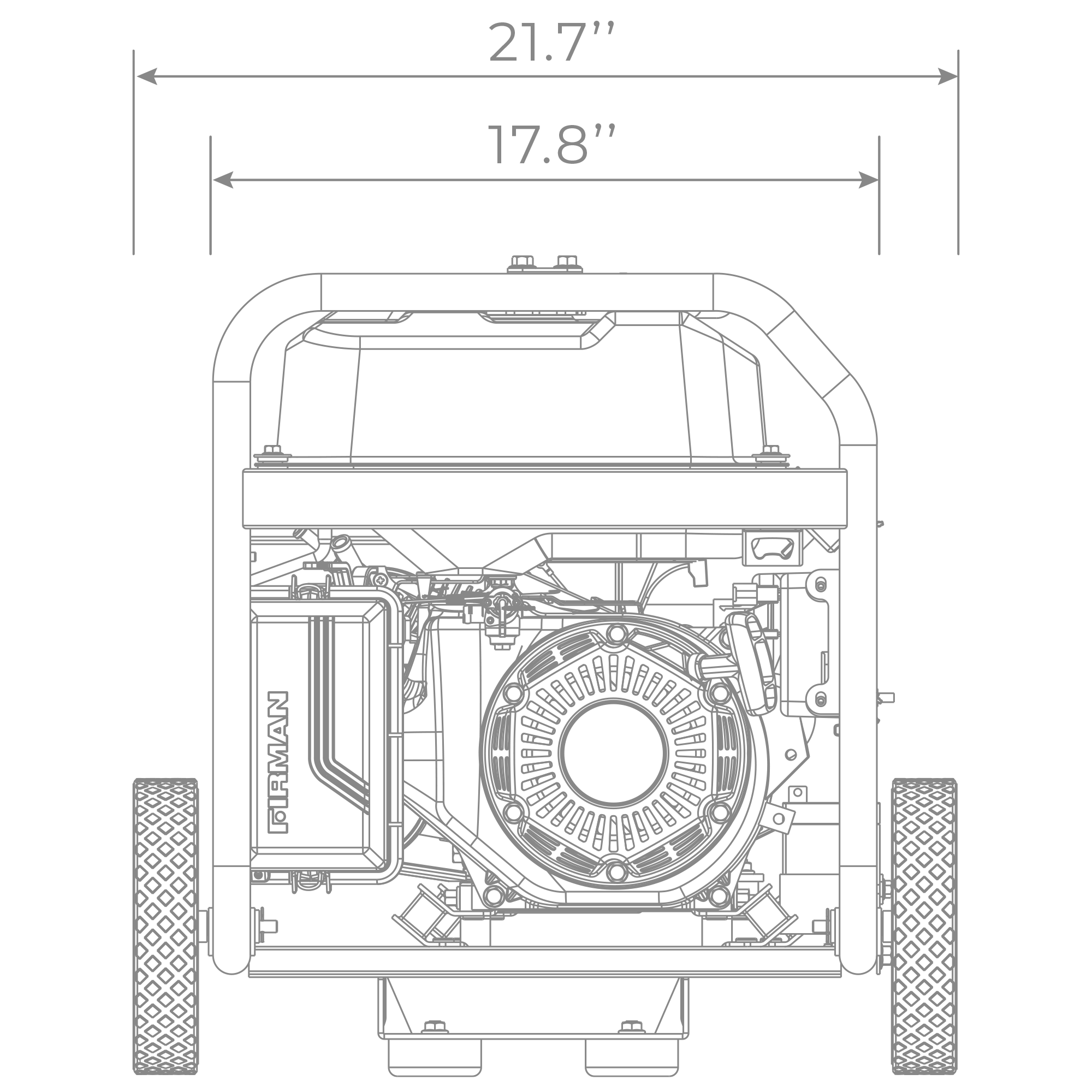 Gas Portable Generator 4550W Recoil Start 120/240V