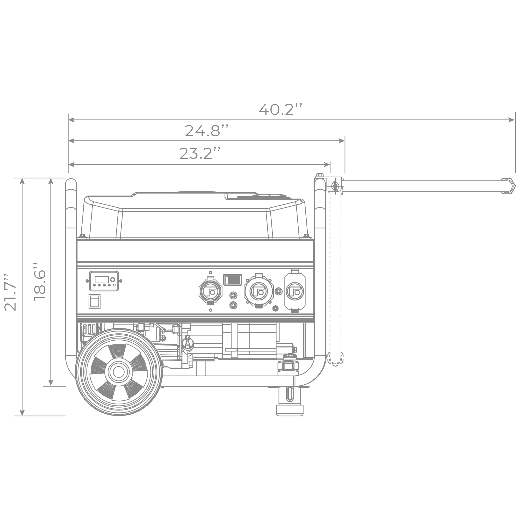 Gas Portable Generator 4550W Recoil Start 120/240V