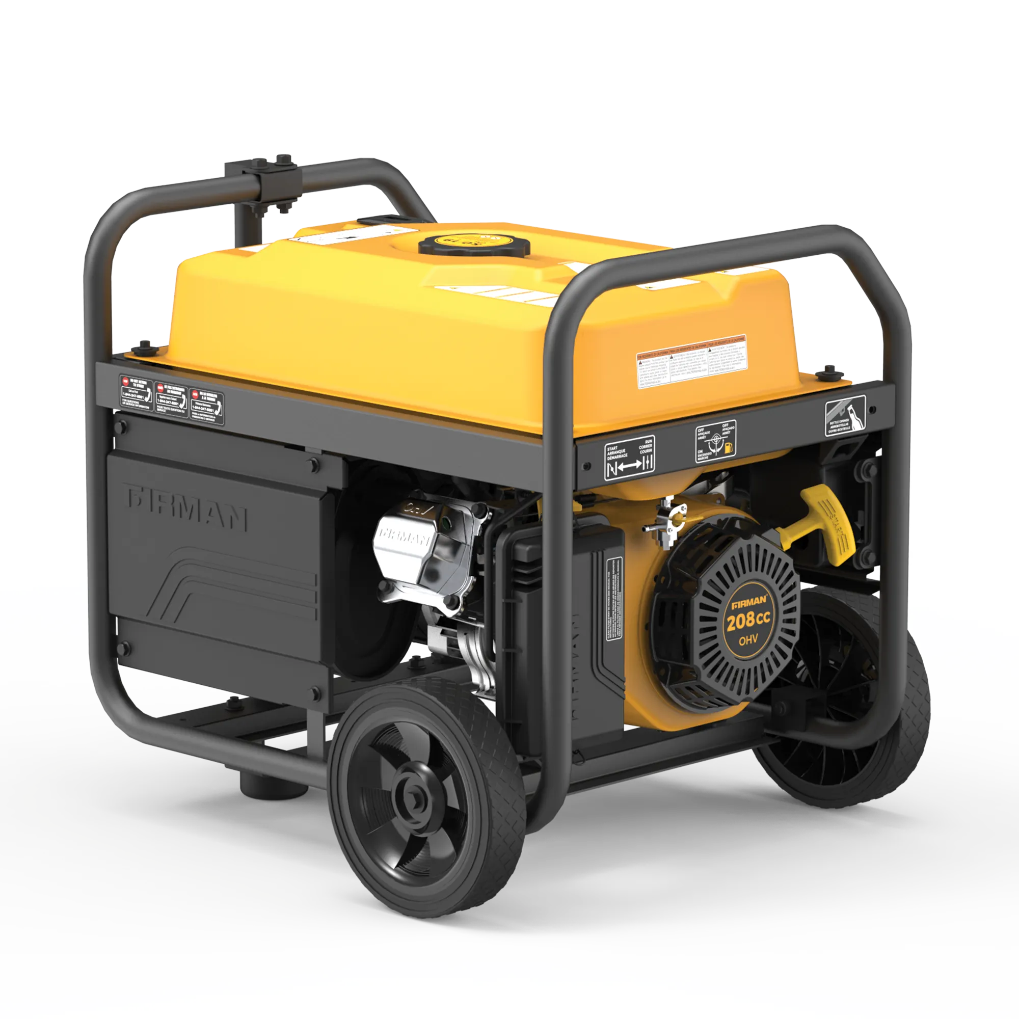 Gas Portable Generator 4550W Recoil Start 120/240V