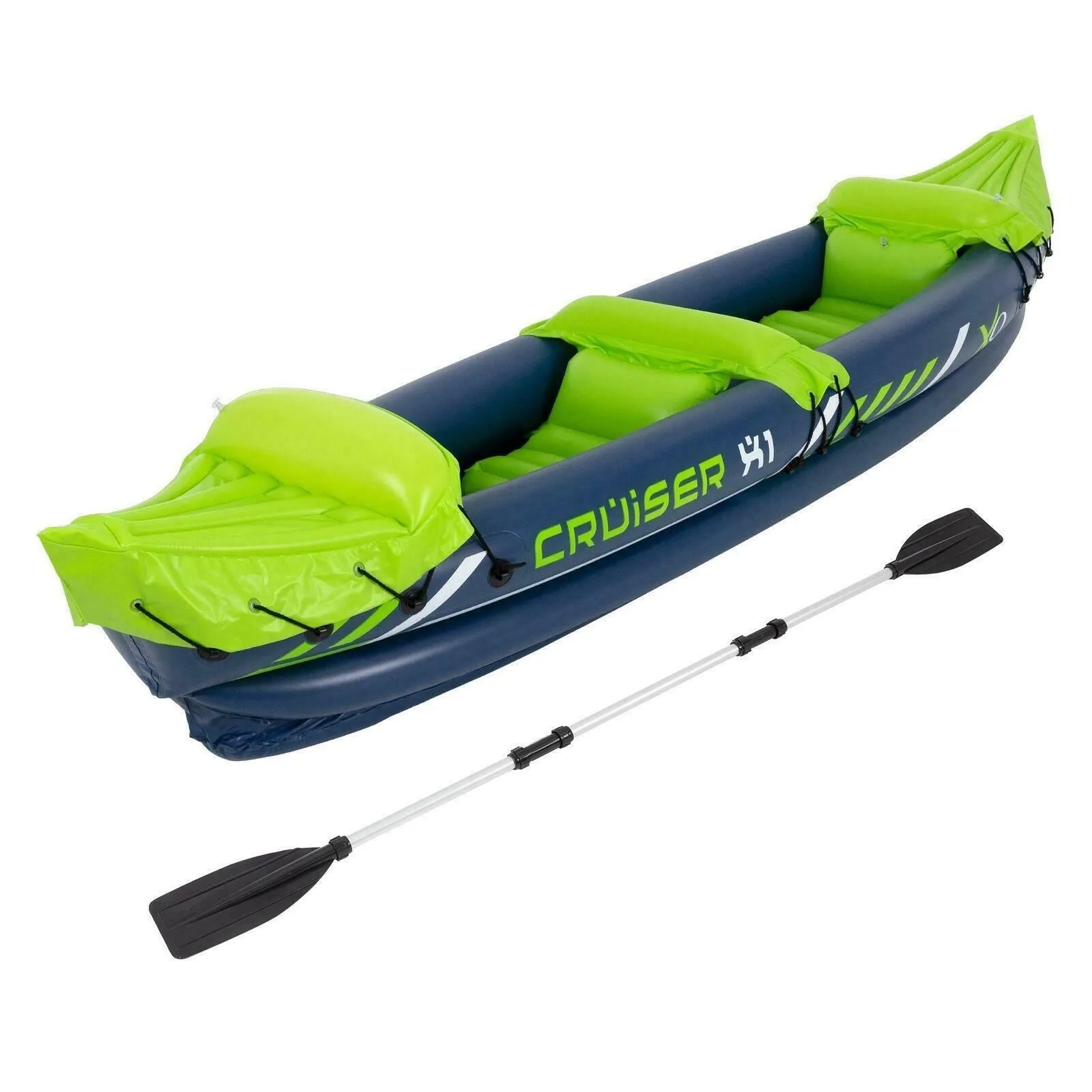 gHOST-7 Inflatable Canoe Kayak Dinghy Boat with Double Paddle 2 - Person